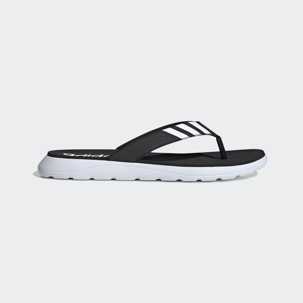 Adidas Men's Comfort Flip Flops Black/White Ireland EG2069